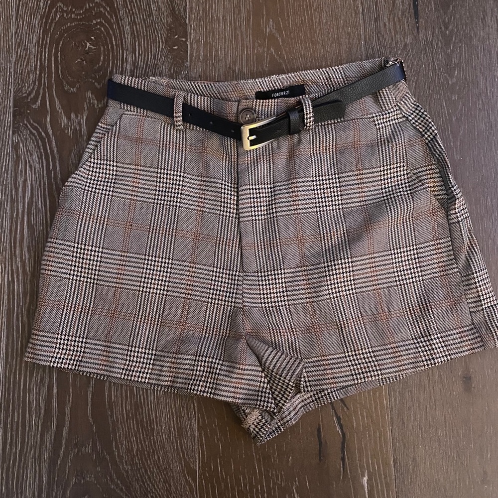 Plaid Forever 21 shorts